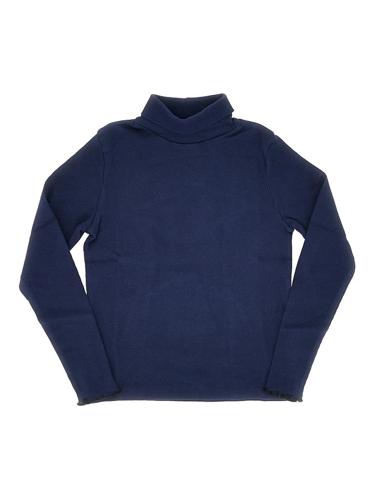 Stretch cotton turtleneck