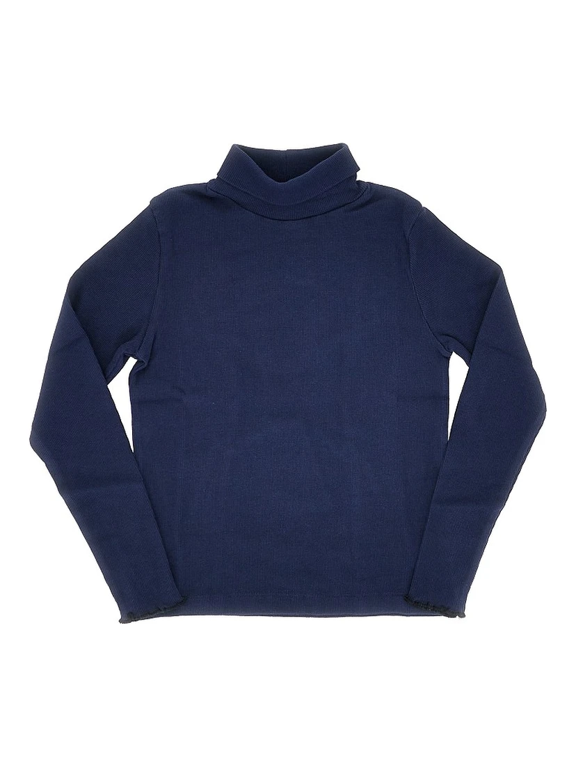 Stretch cotton turtleneck