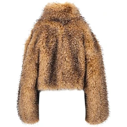 Faux fur cropped jacket