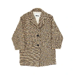Midi coat with houndstooth motif
