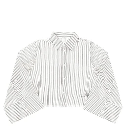Striped cropped shirt
