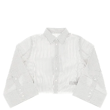 Striped cropped shirt