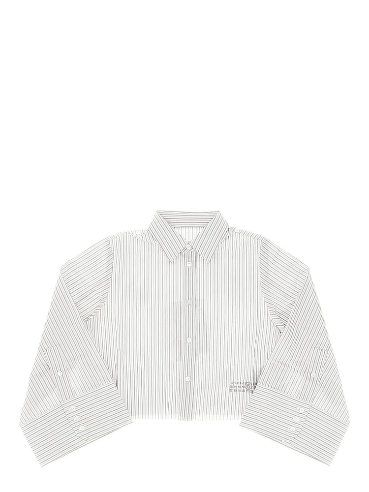 Striped cropped shirt