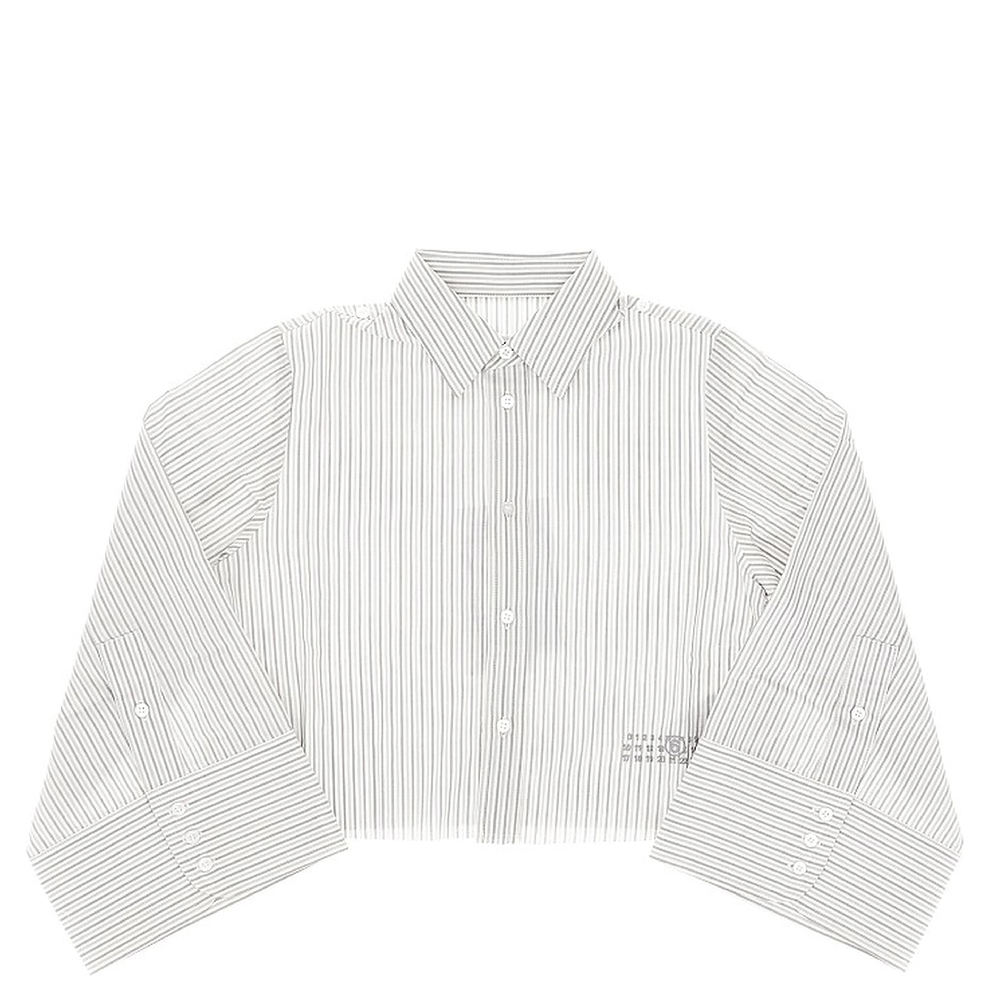 Striped cropped shirt