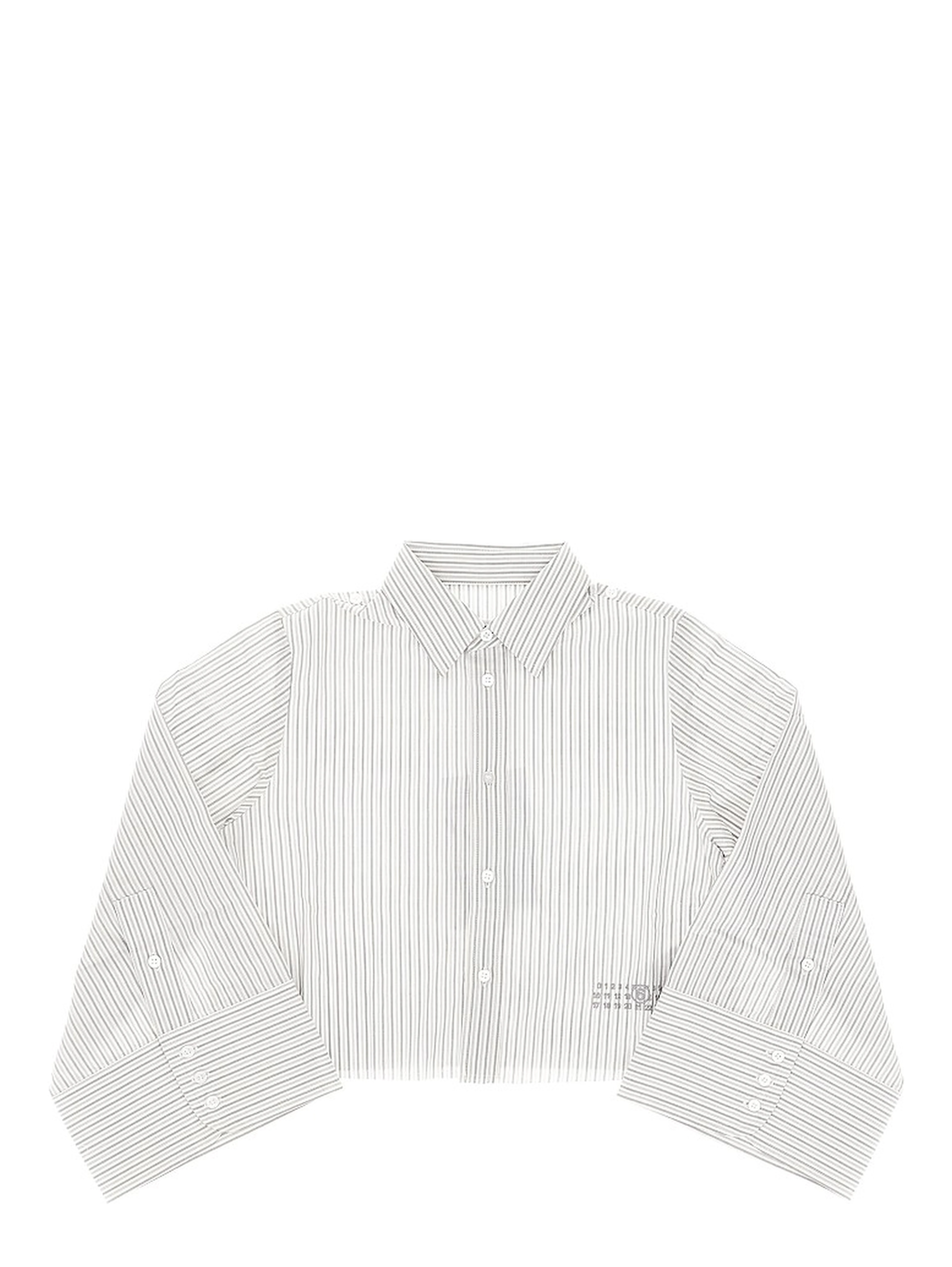 Striped cropped shirt