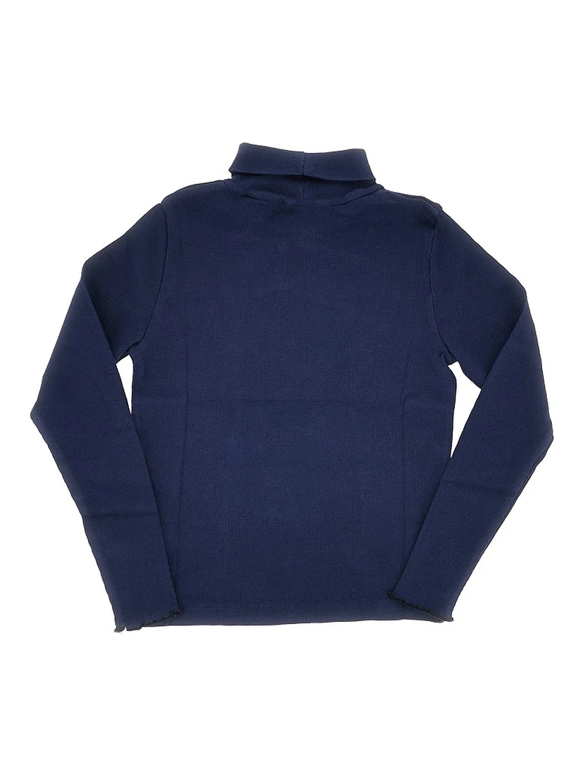 Stretch cotton turtleneck