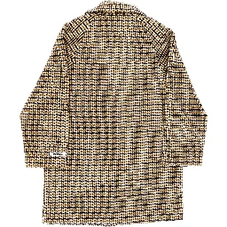 Midi coat with houndstooth motif