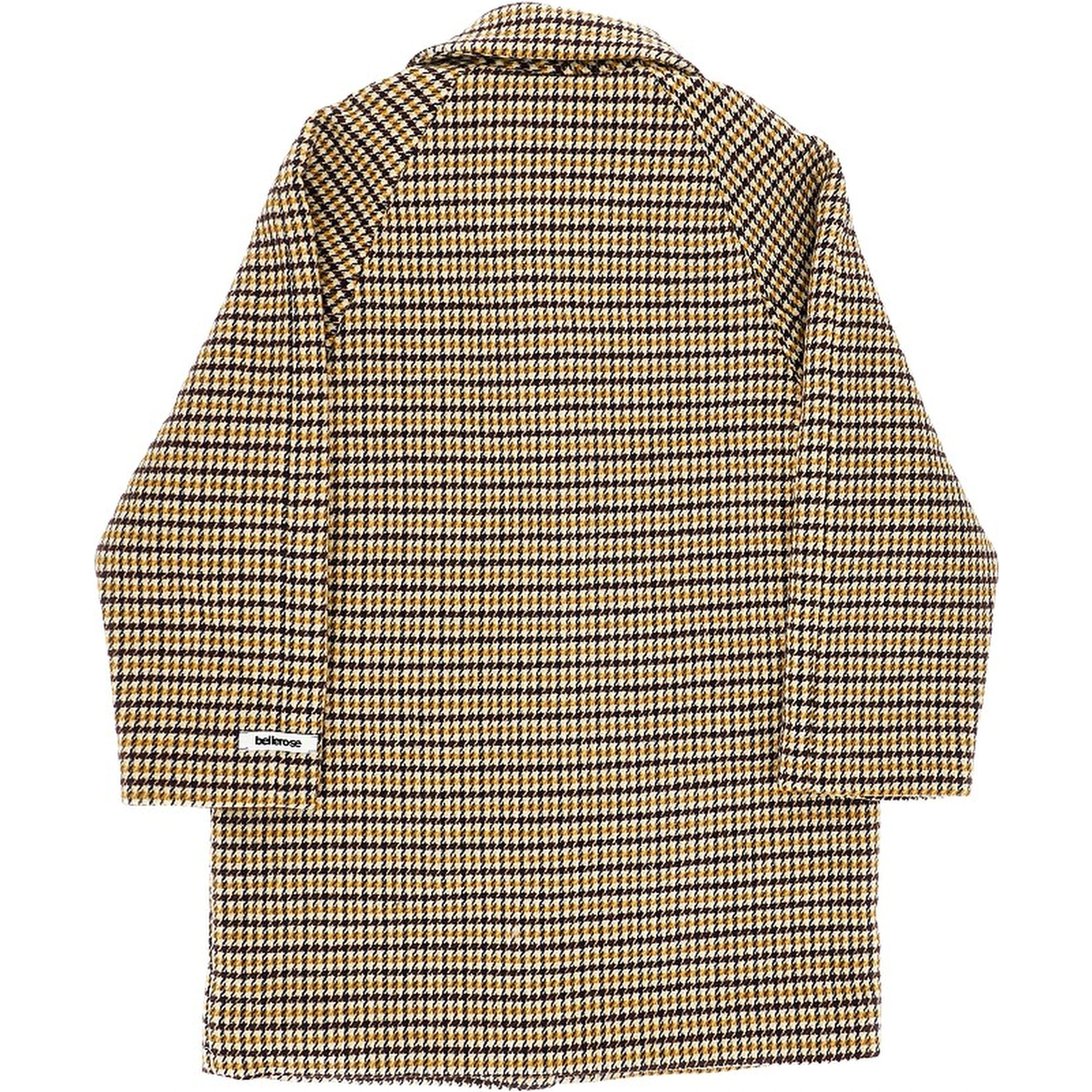 Midi coat with houndstooth motif
