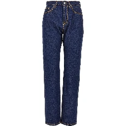 Cotton denim jeans with Medusa detail