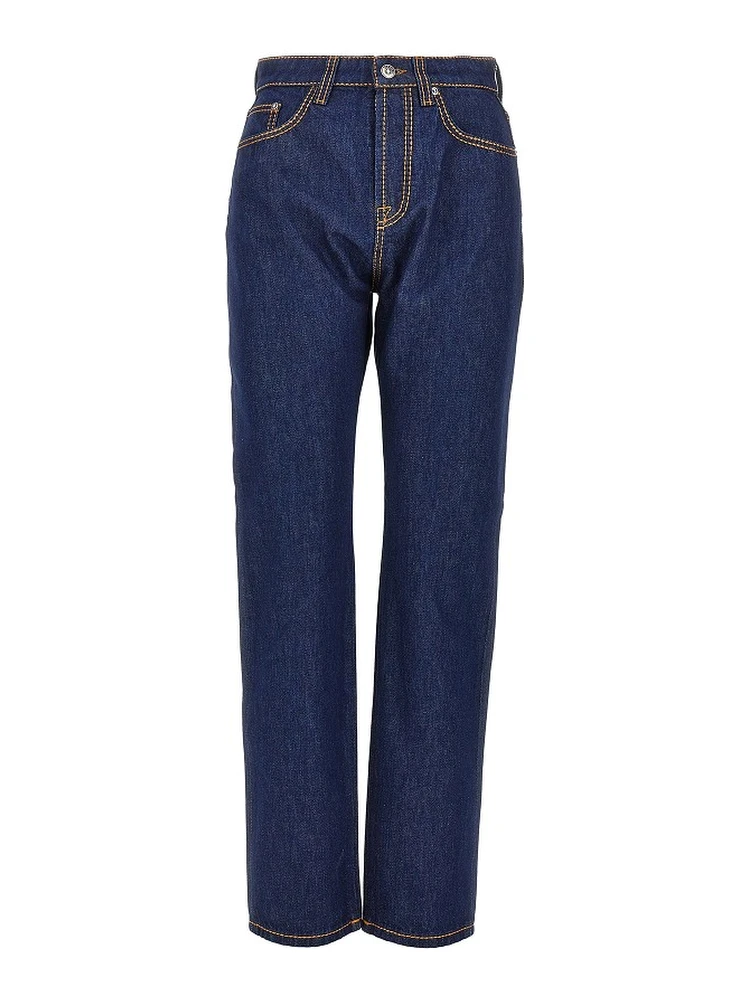 Cotton denim jeans with Medusa detail