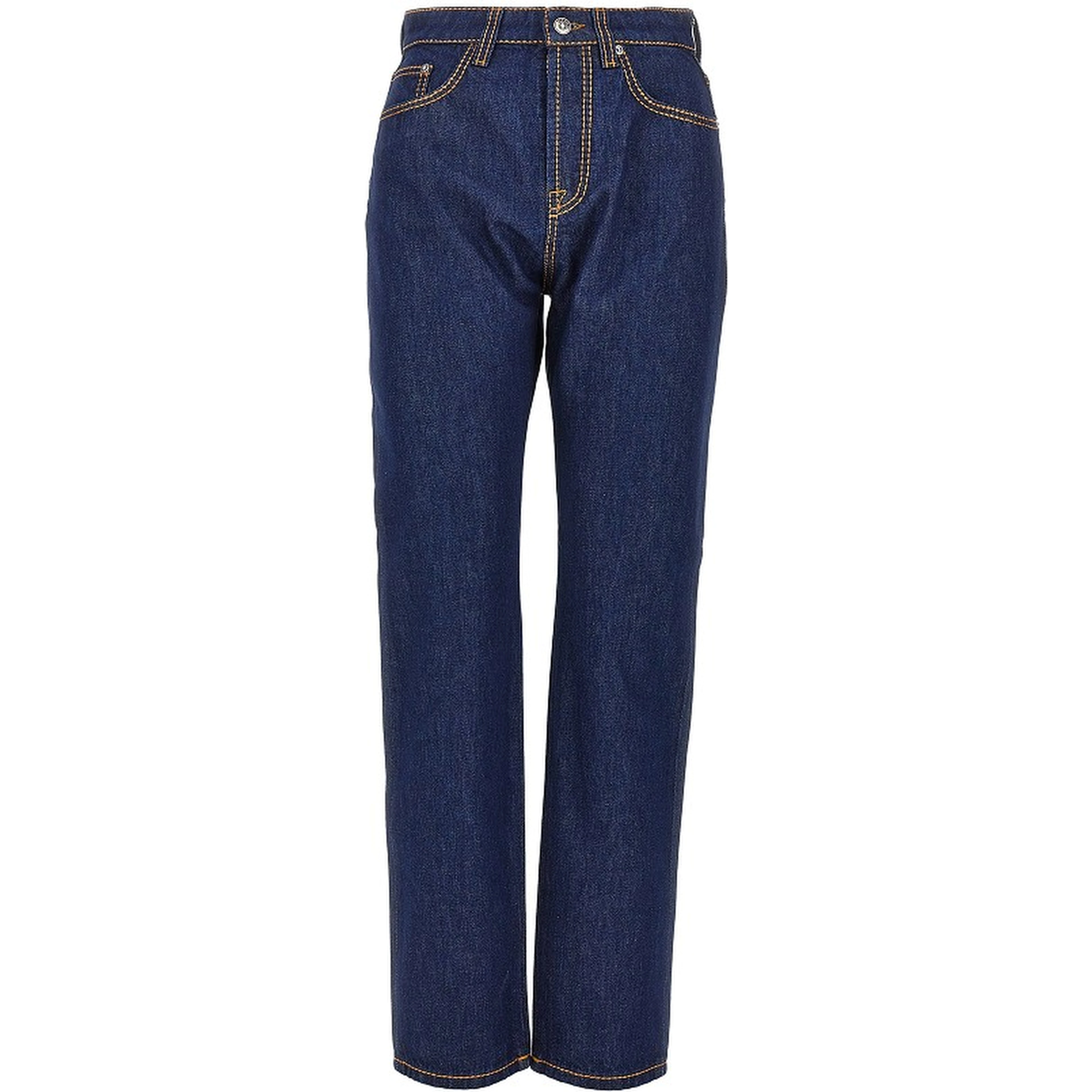 Cotton denim jeans with Medusa detail