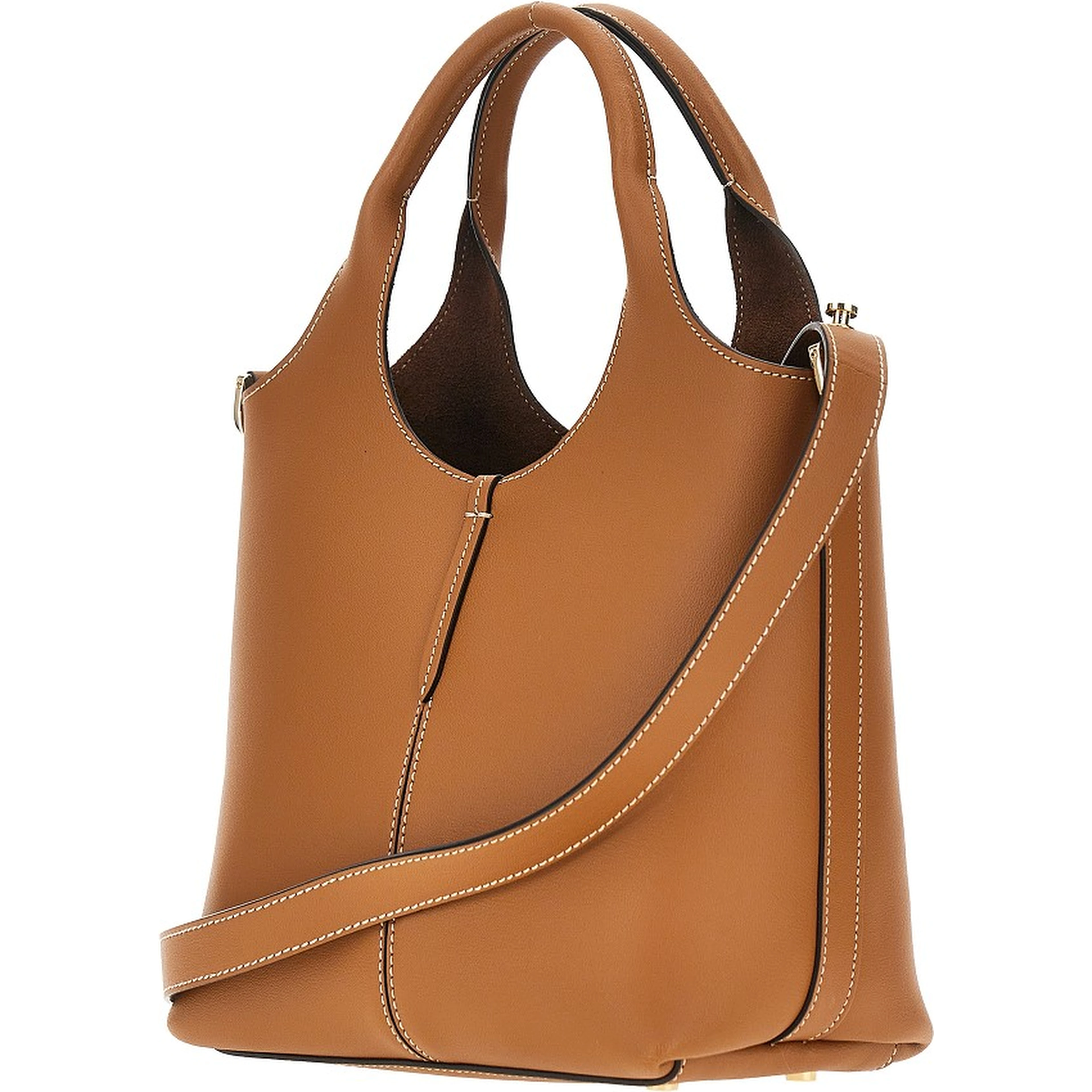 Leather mini Tote shopping bag