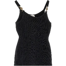 Knitted midi dress with Medusa motif