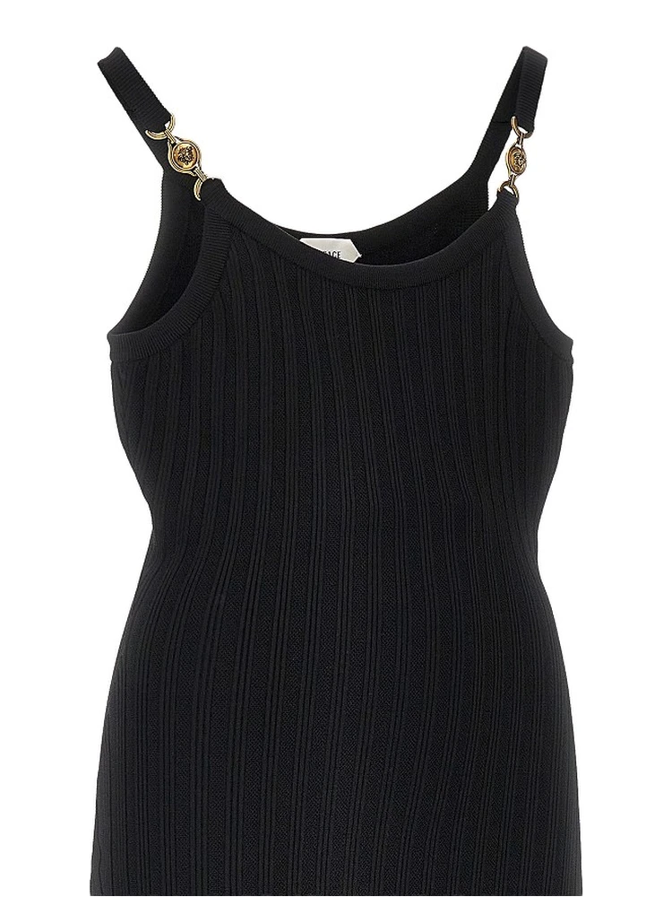 Knitted midi dress with Medusa motif alternative