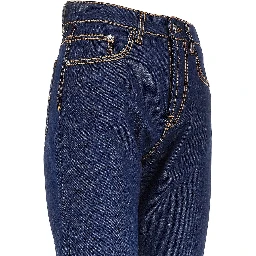 Cotton denim jeans with Medusa detail