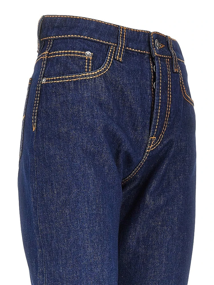 Cotton denim jeans with Medusa detail alternative