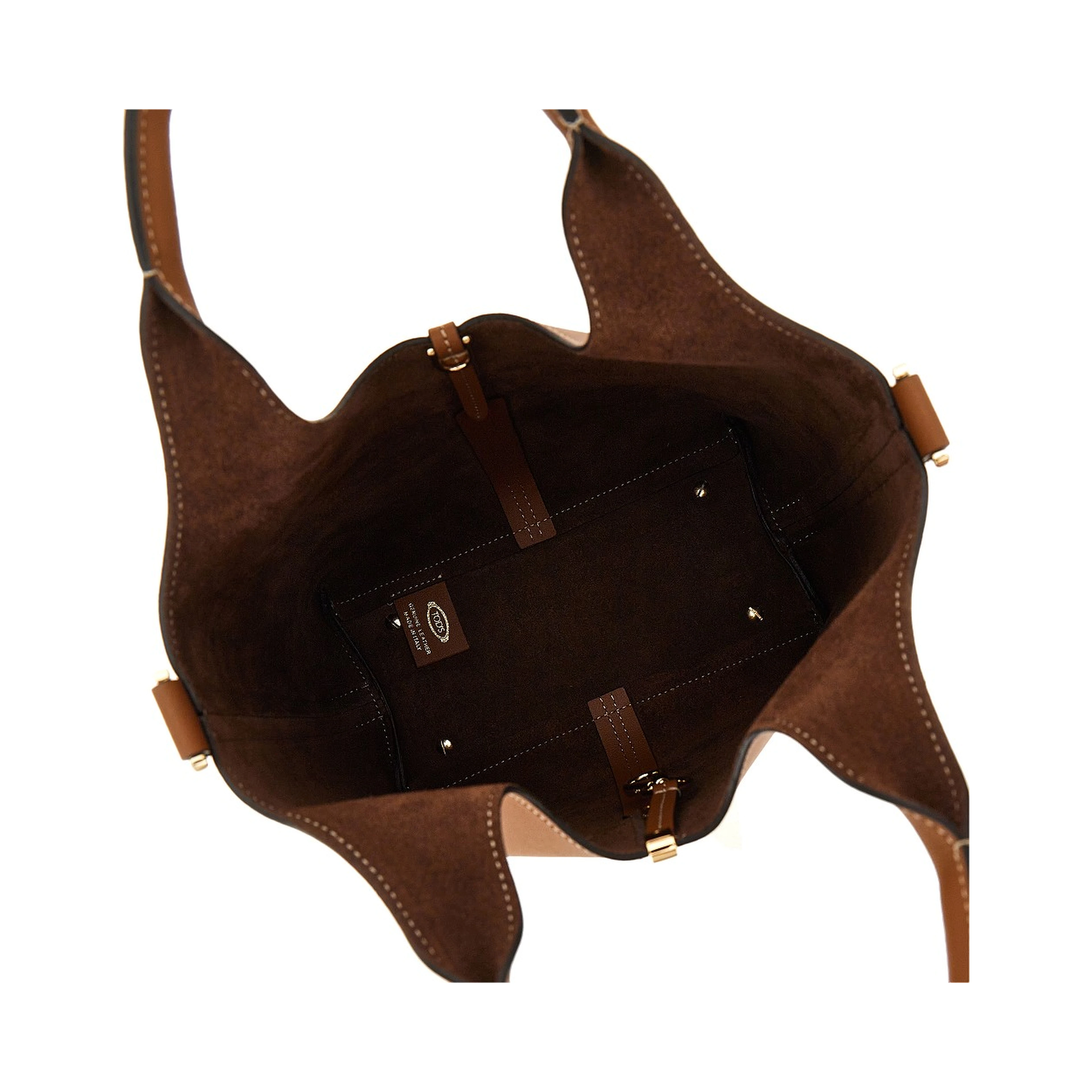 Leather mini Tote shopping bag