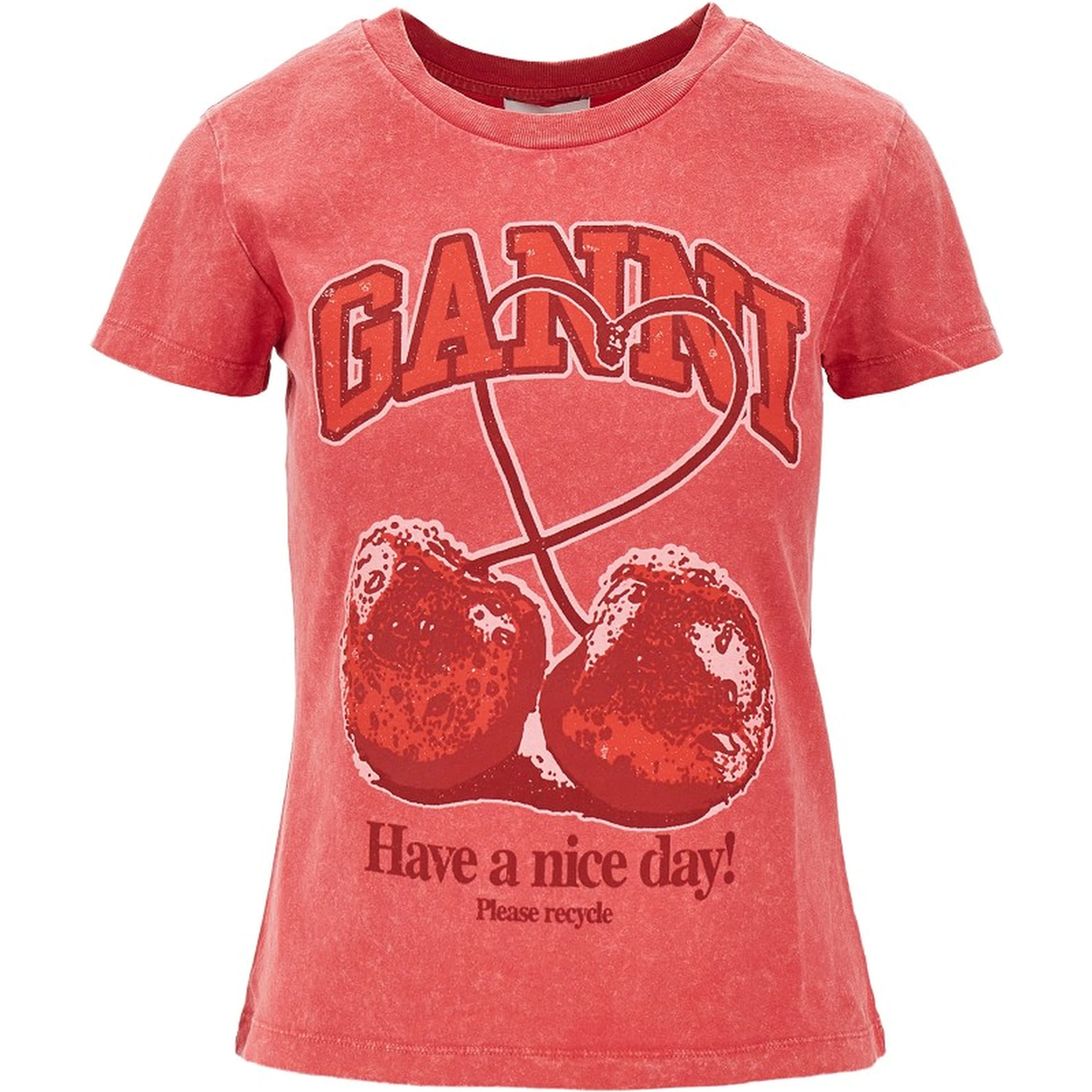 Jersey T-shirt with 'Cherry' print