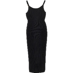Knitted midi dress with Medusa motif