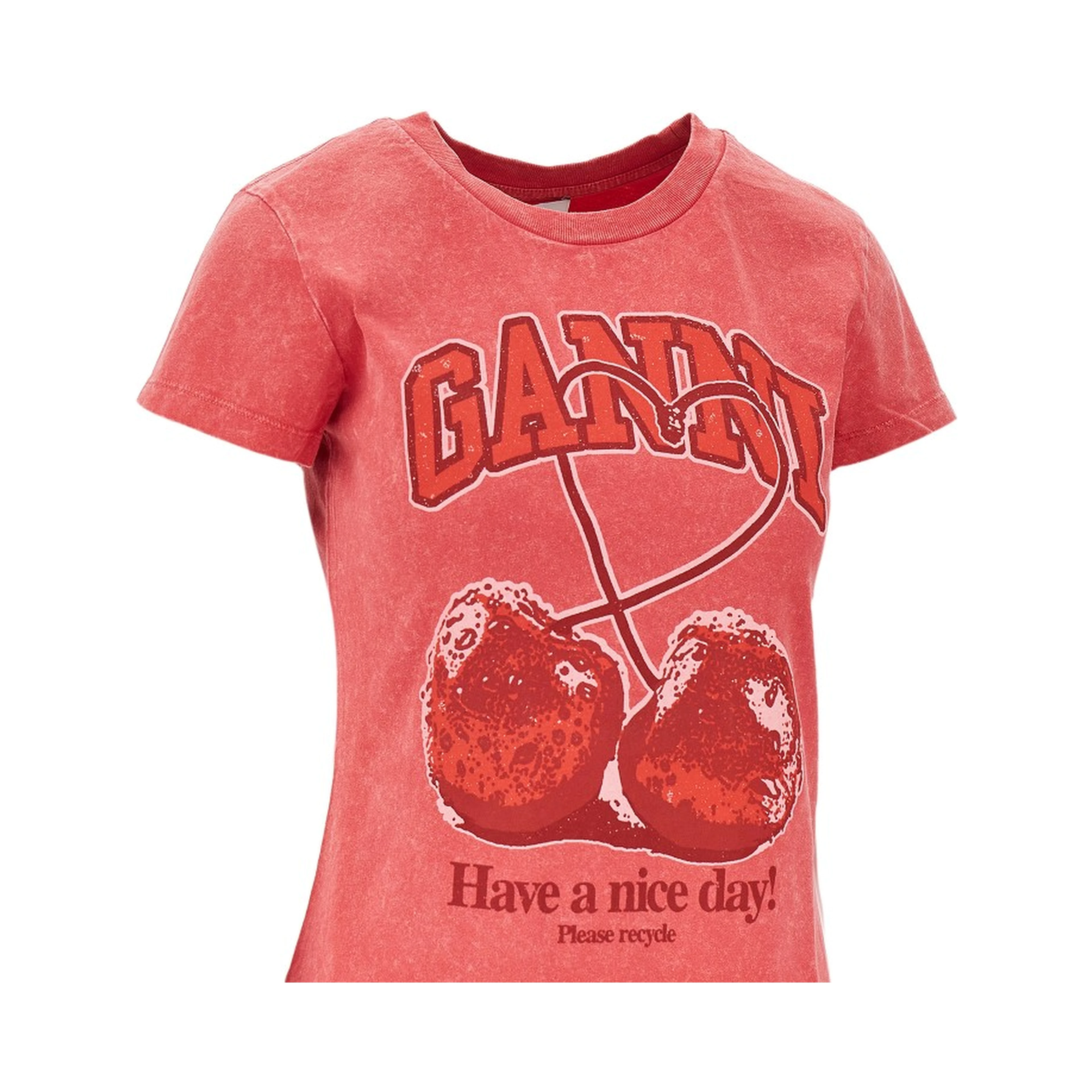 Jersey T-shirt with 'Cherry' print