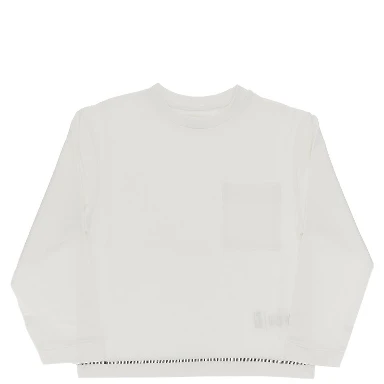 Cotton T-shirt with topstitching