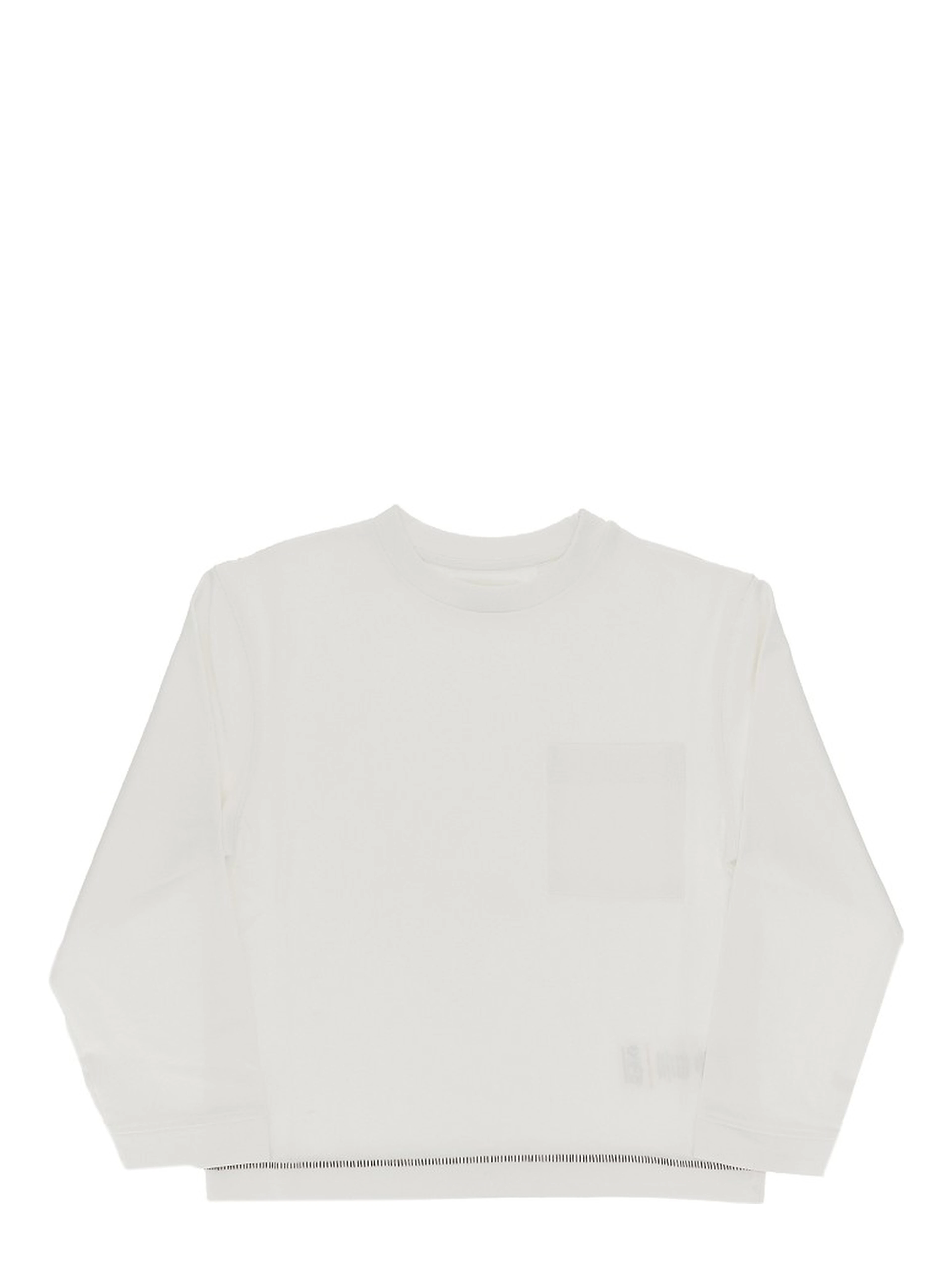 Cotton T-shirt with topstitching