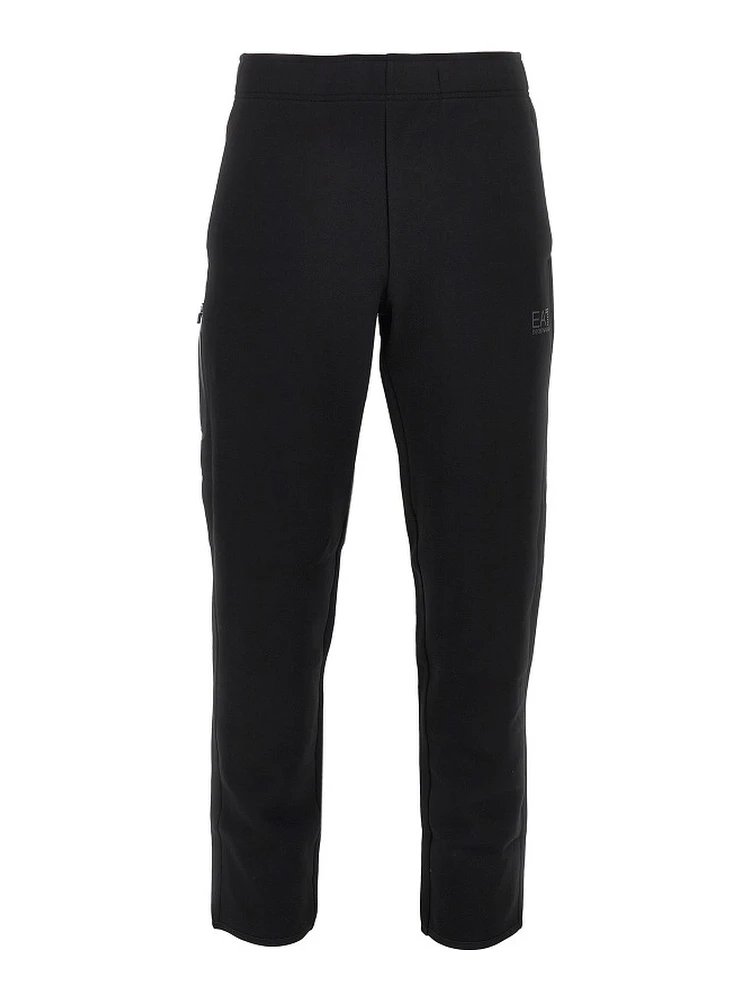 Cotton-blend pants with logo print
