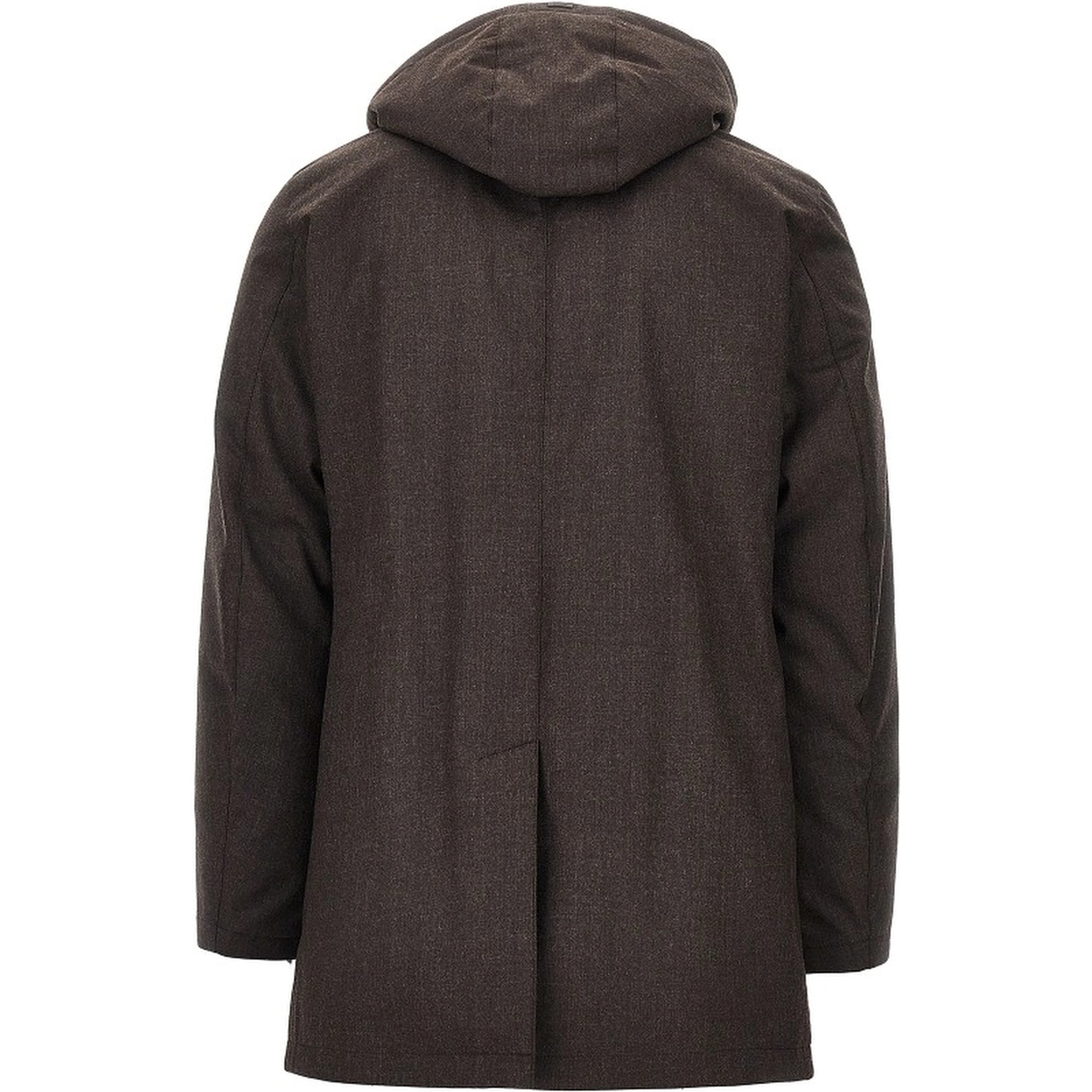 Padded technical wool down jacket