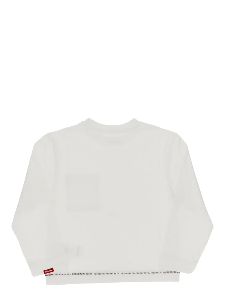 Cotton T-shirt with topstitching alternative