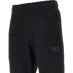 Cotton-blend pants with logo print