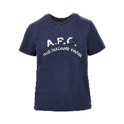 Vintage effect logo embroidery T-shirt