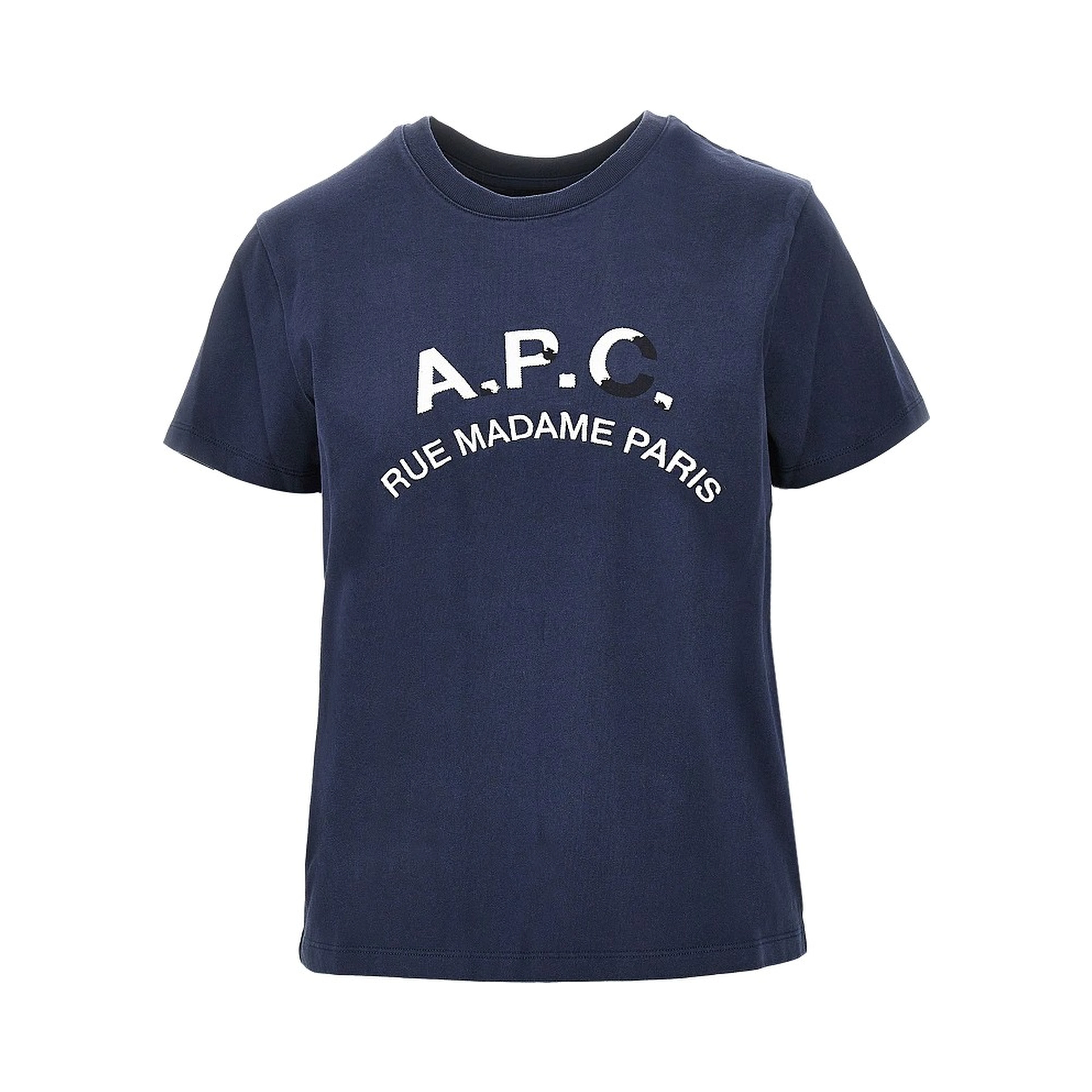 Vintage effect logo embroidery T-shirt