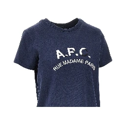 Vintage effect logo embroidery T-shirt
