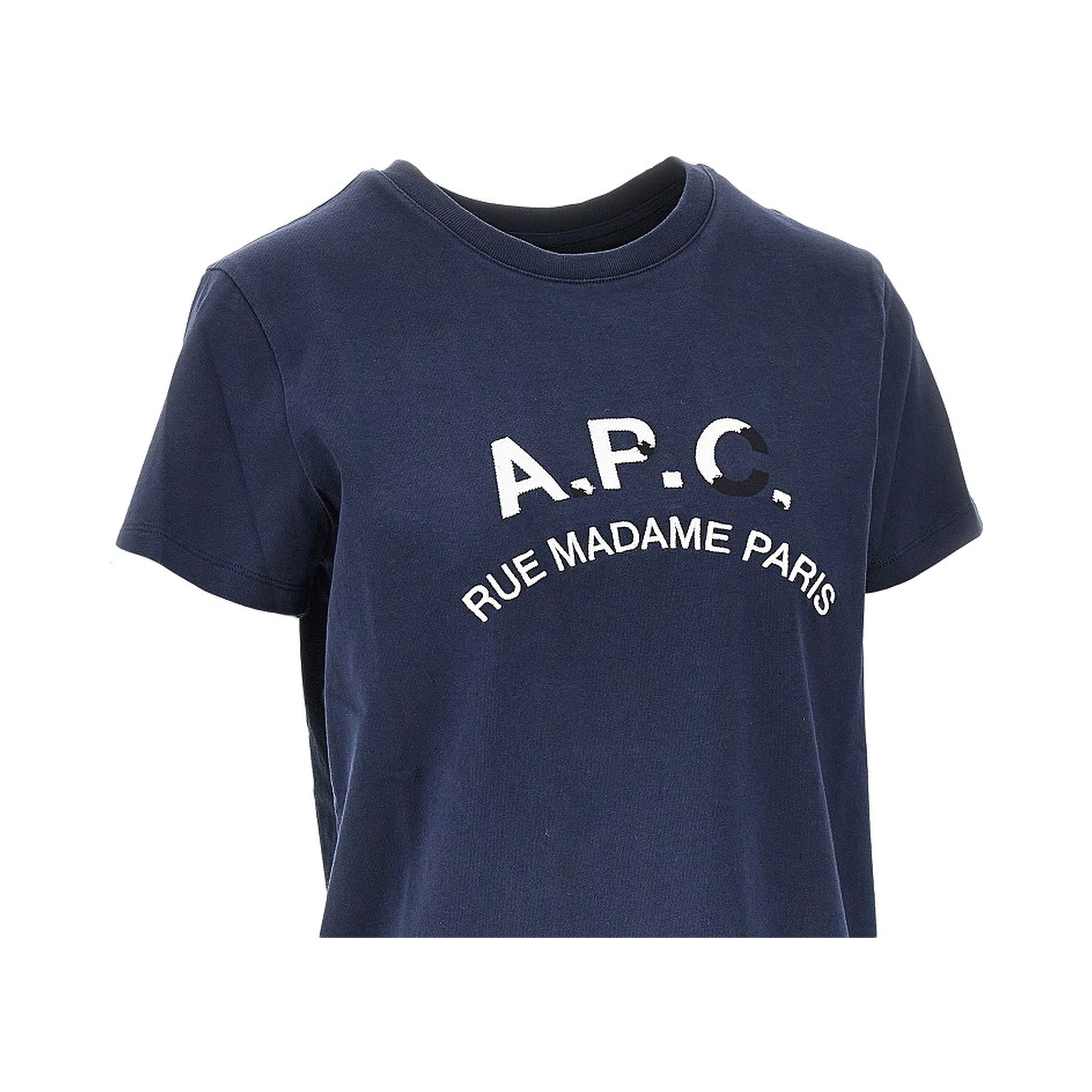 Vintage effect logo embroidery T-shirt