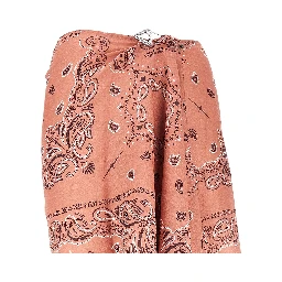 Mini sarong skirt with brooch