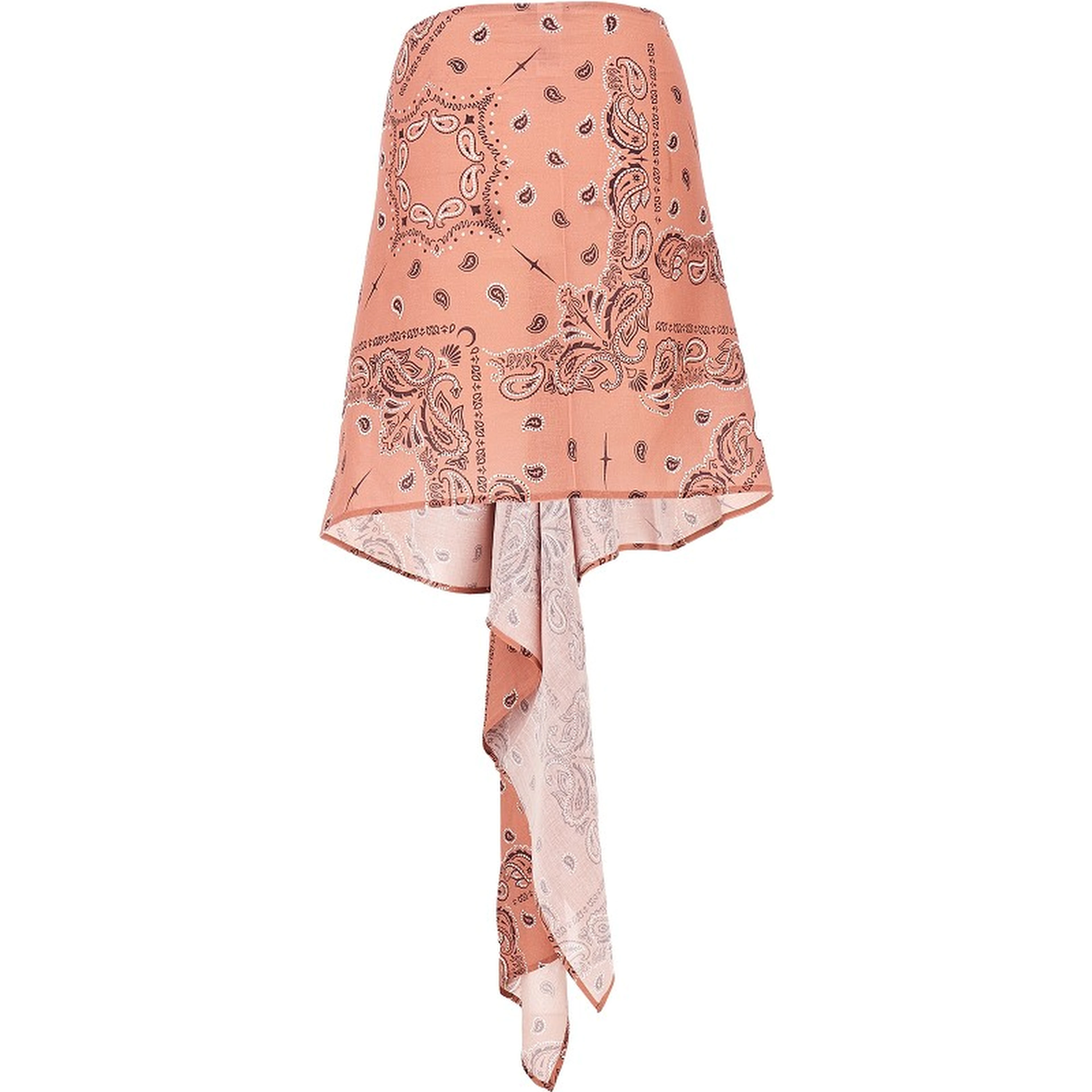 Mini sarong skirt with brooch