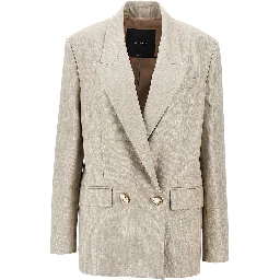 Lurex wool-blend double-breasted jacket