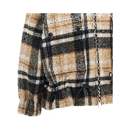 Wool-blend caban with Check motif