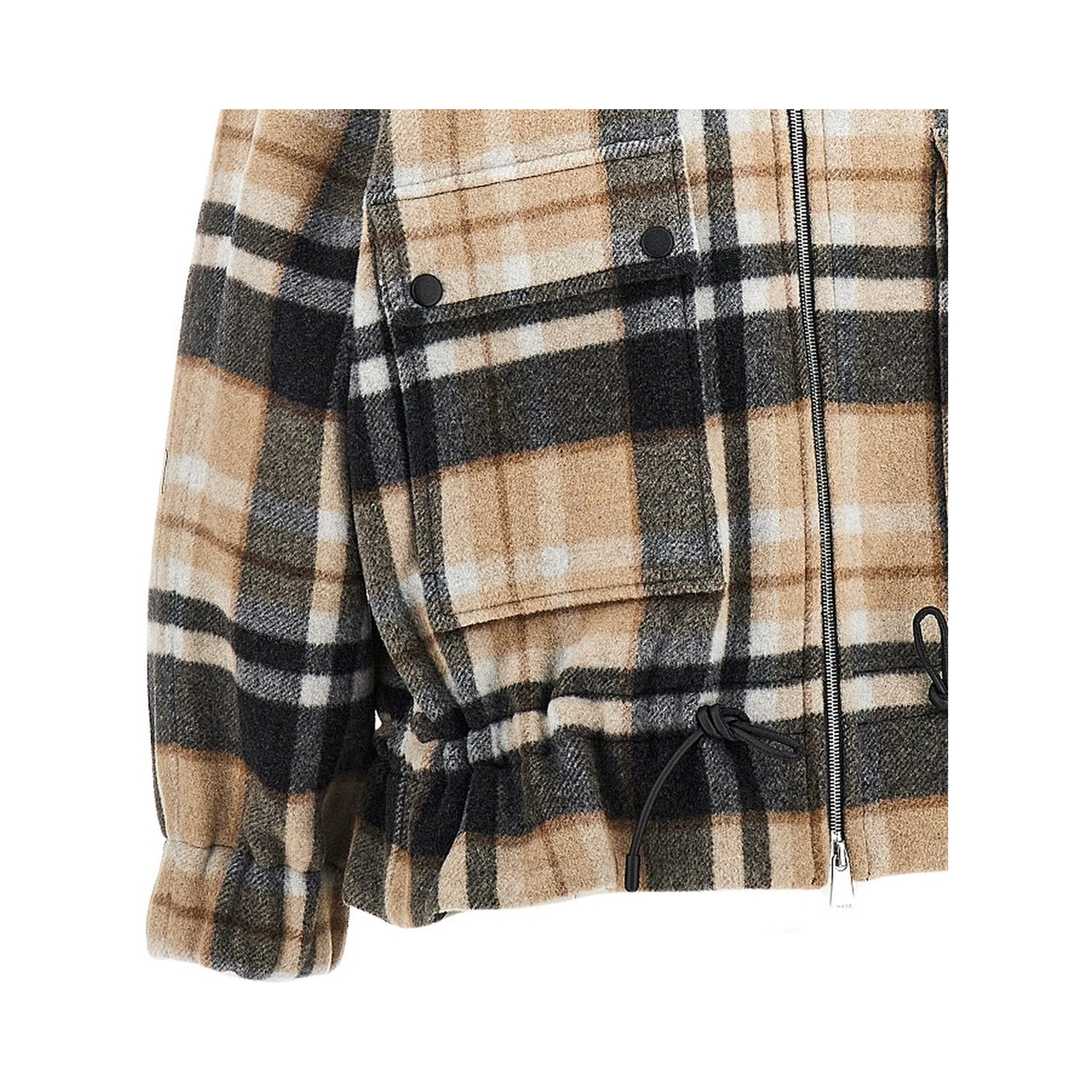 Wool-blend caban with Check motif