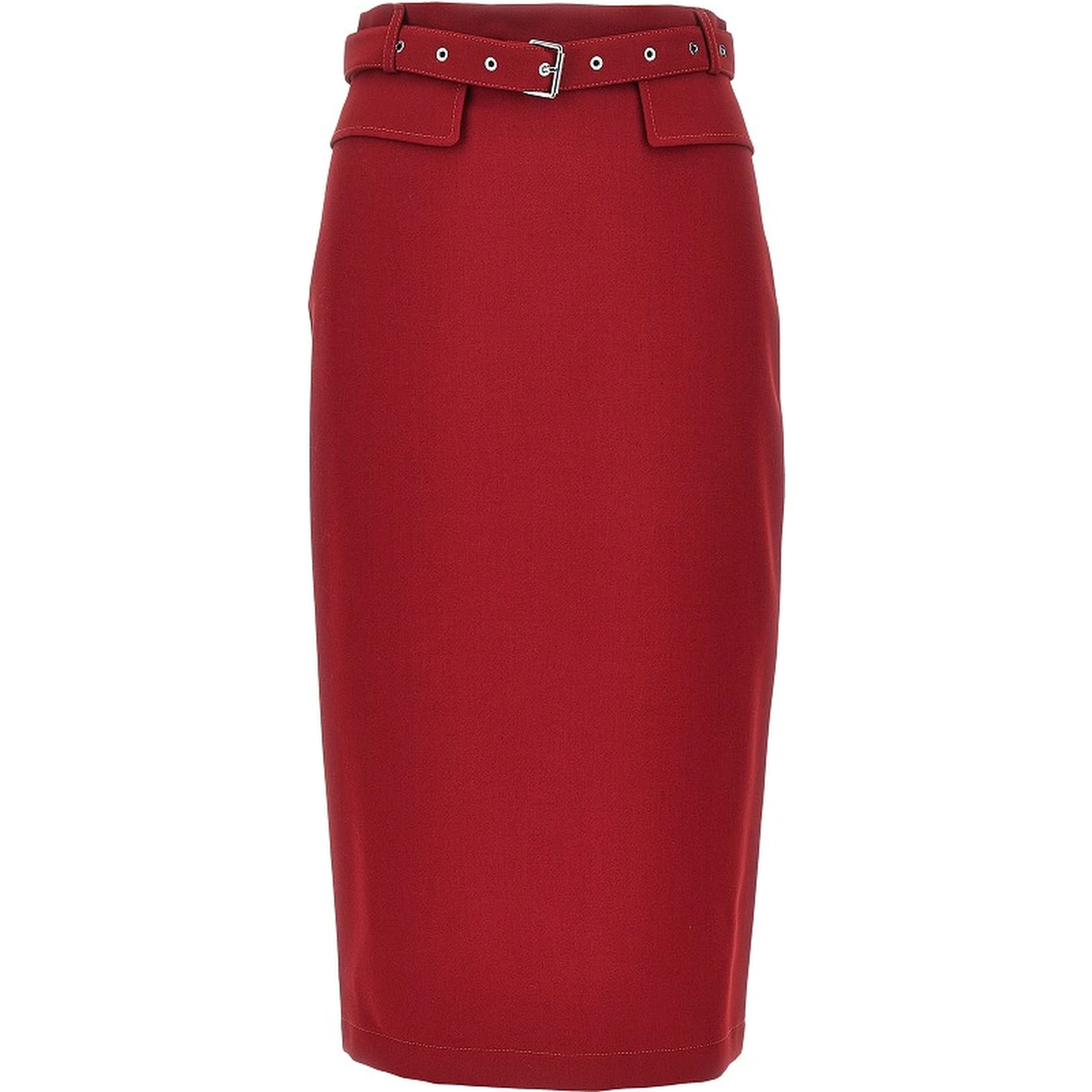Viscose-blend crêpe skirt