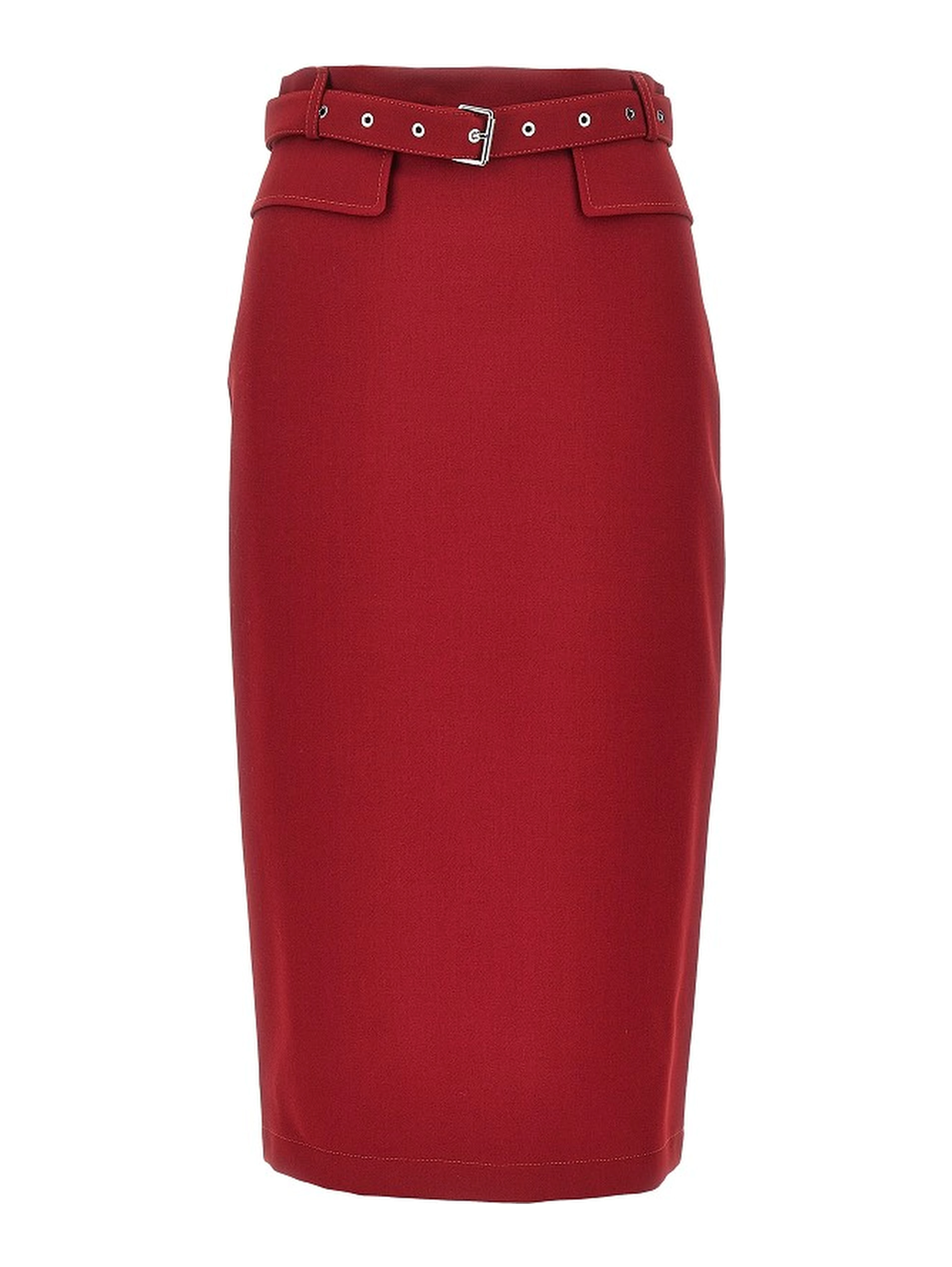 Viscose-blend crêpe skirt