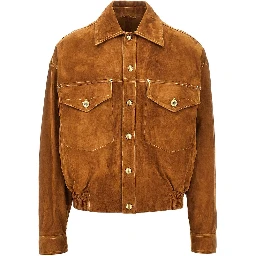 Suede leather jacket