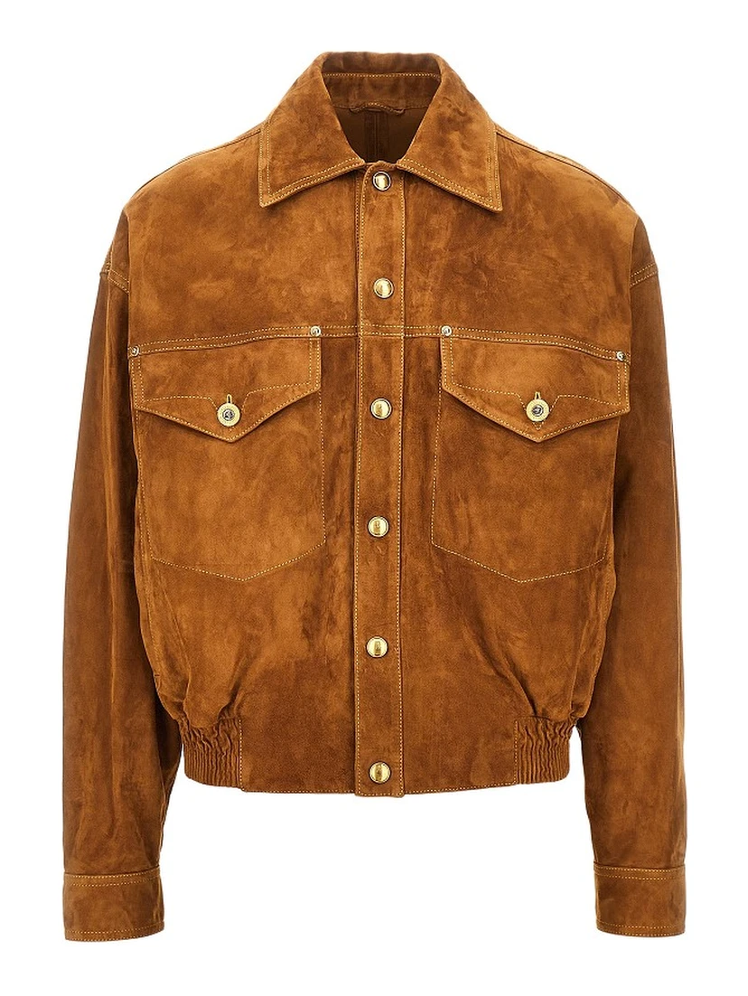 Suede leather jacket