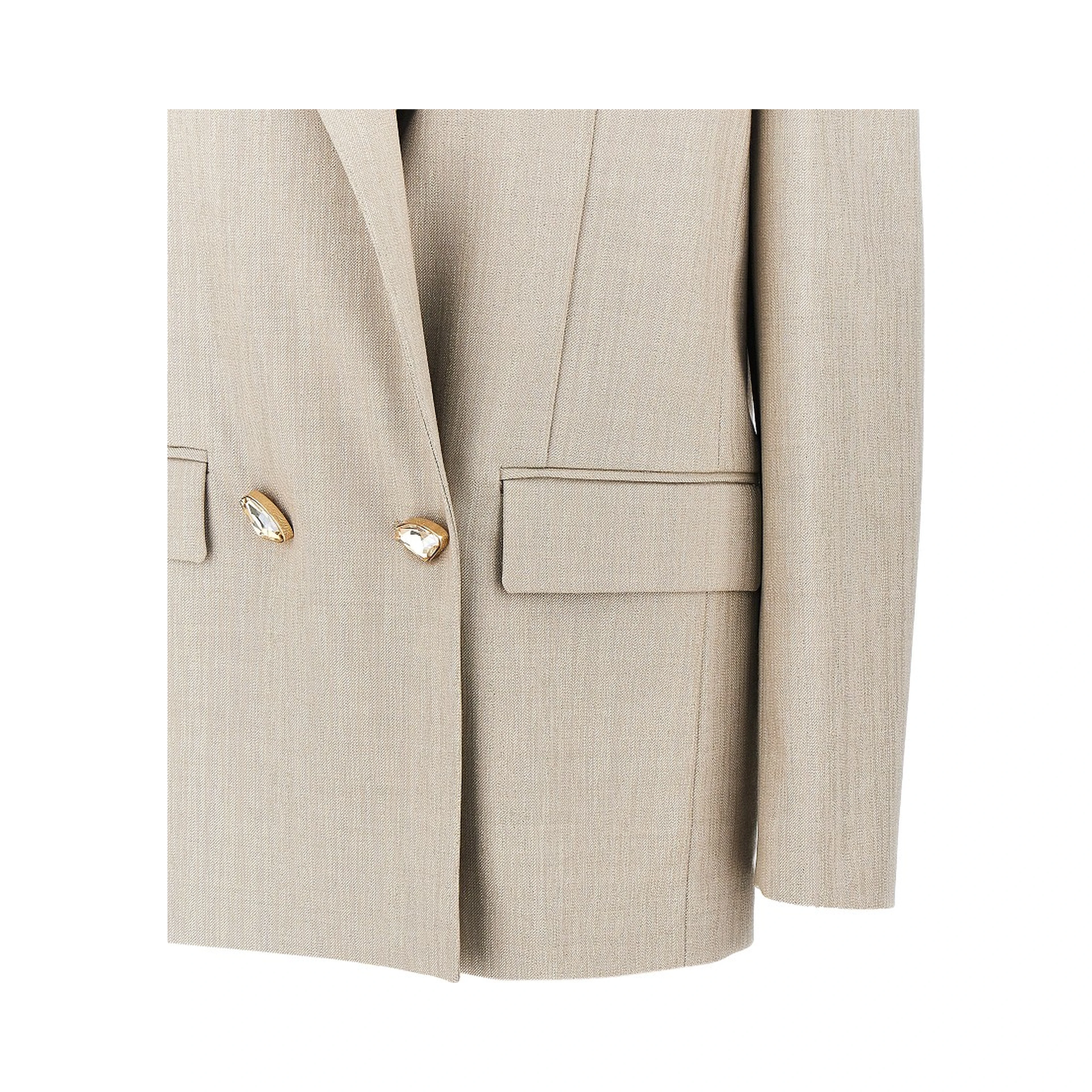 Lurex wool-blend double-breasted jacket