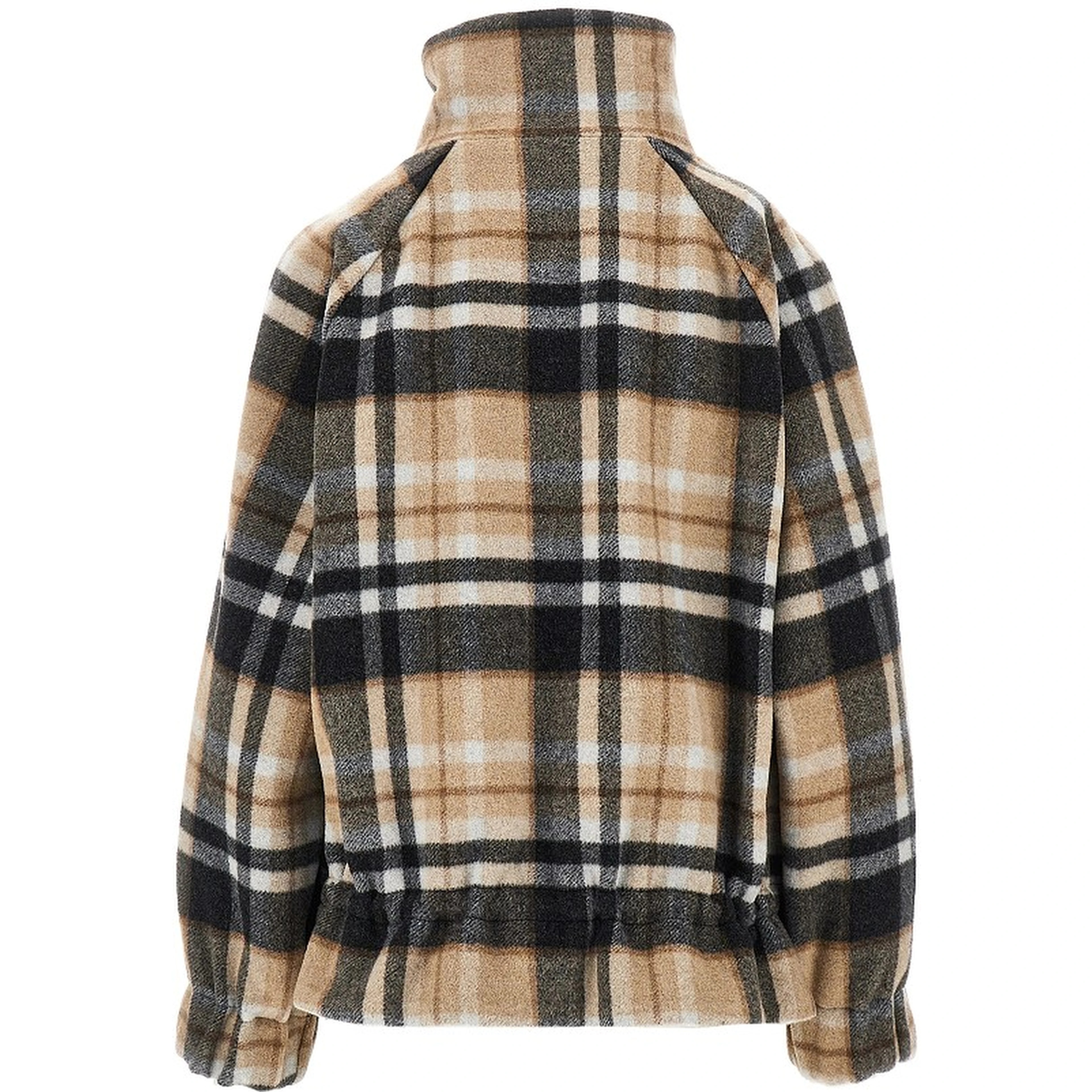 Wool-blend caban with Check motif