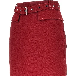 Viscose-blend crêpe skirt