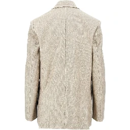 Lurex wool-blend double-breasted jacket