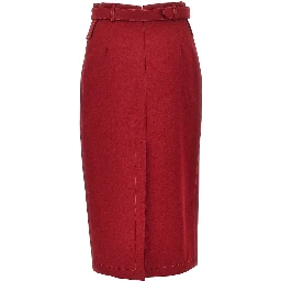 Viscose-blend crêpe skirt