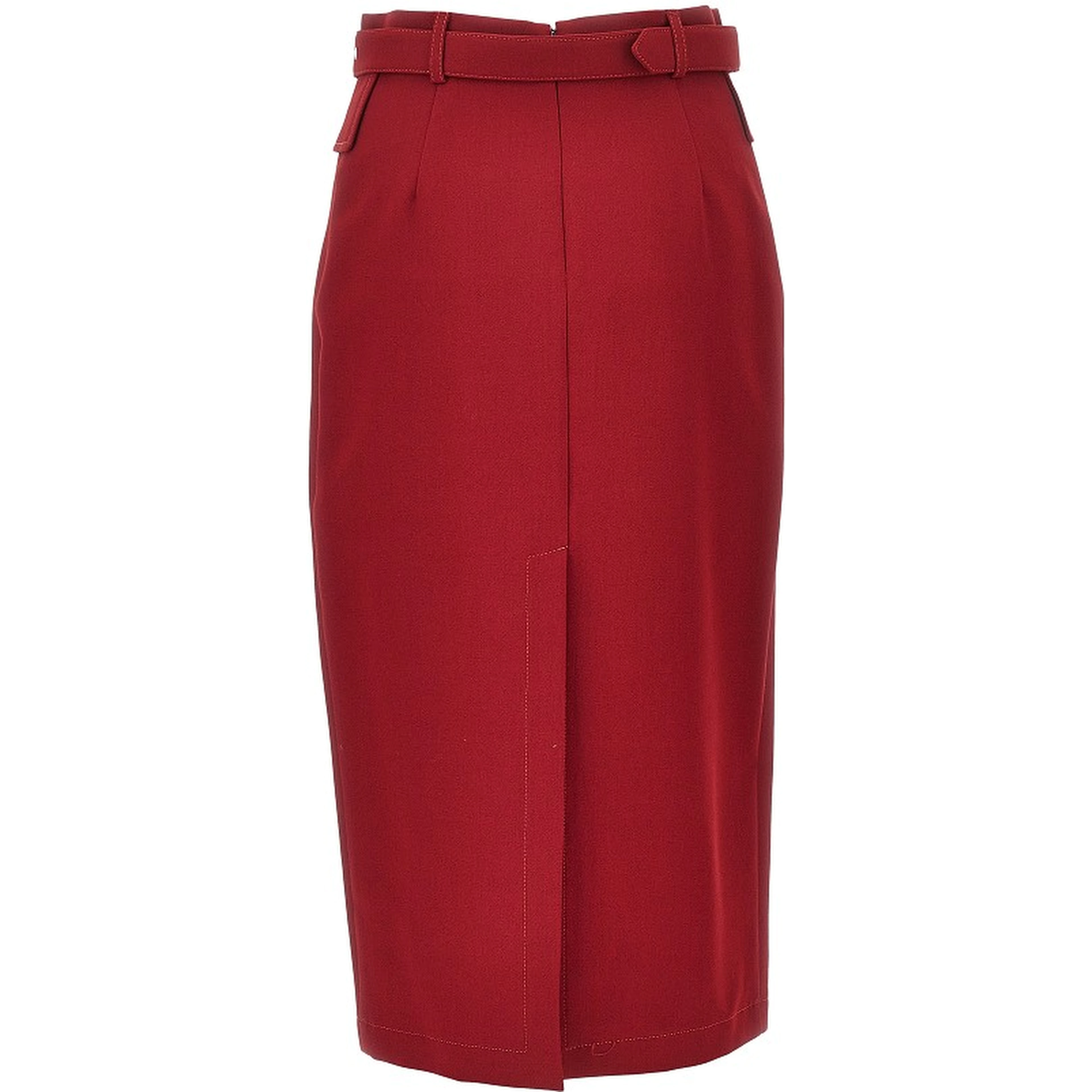 Viscose-blend crêpe skirt