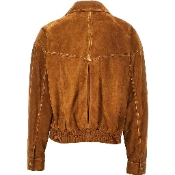 Suede leather jacket